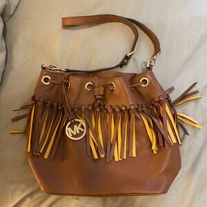 Michael Kors Brown Fringe Shoulder Bag Boho